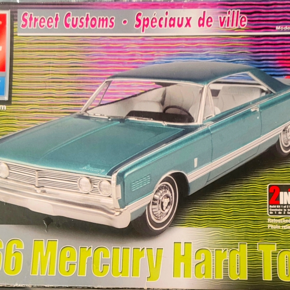 1966 Mercury Hard Top Model Kit. 1:25 scale. Open box. Ages 10+